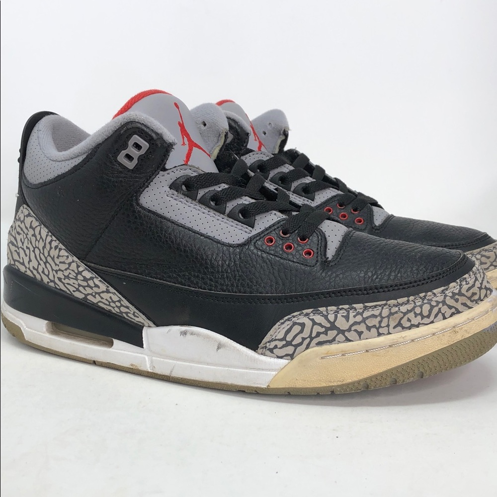 Nike Air Jordan 3 Retro 2018 Black Cement 854262-001 Men’s Sneakers - Size 12 - Picture 8 of 14
